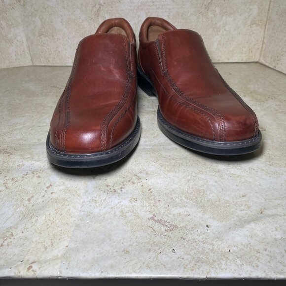 Johnston & Murphy Mens Brown sheepskin Leather Slip-On Loafers Dual Width XC4 - Picture 2 of 8